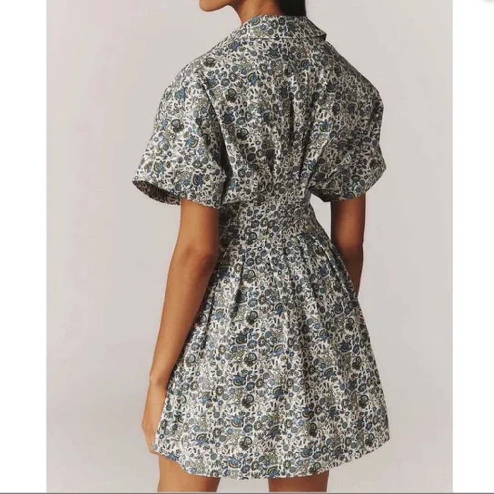 Exquise Tobie Mini Shirt Dress Anthropologie NWT Sz L Sz XL Floral - Picture 2 of 13